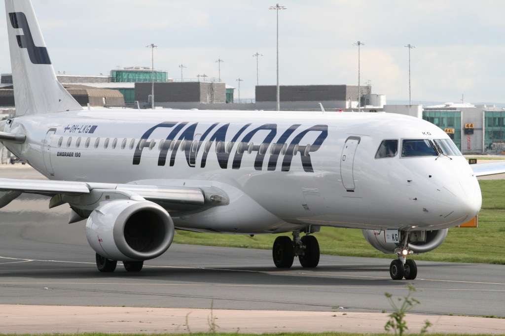 Finnair Embraer 190 OH-LKG at Manchester