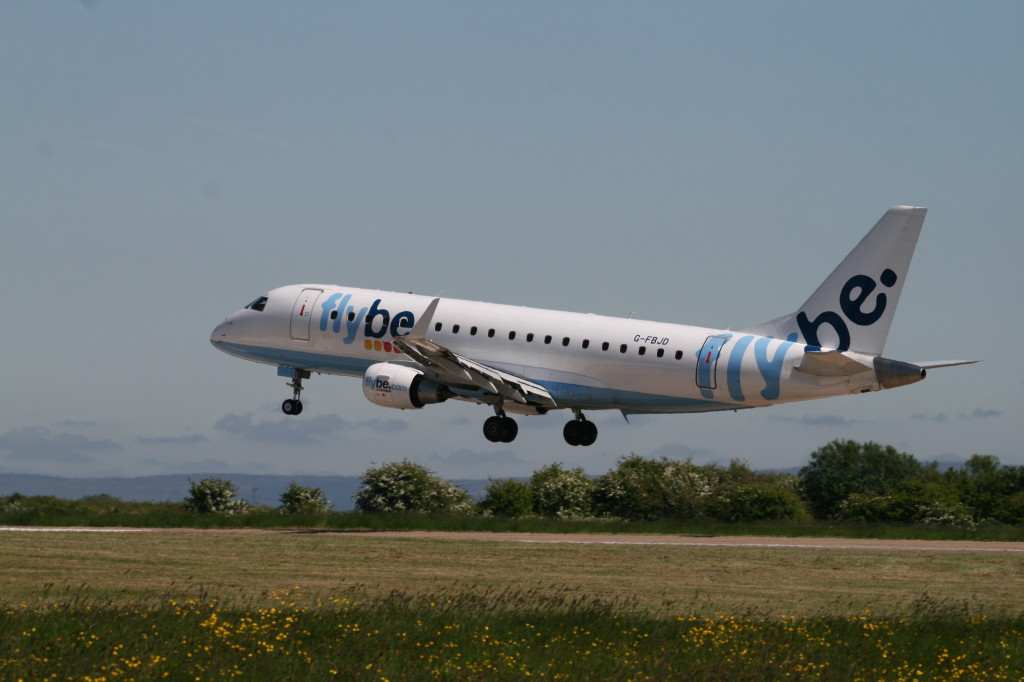 Flybe's Embraer 175 G-FBJD at Durham Tees Valley