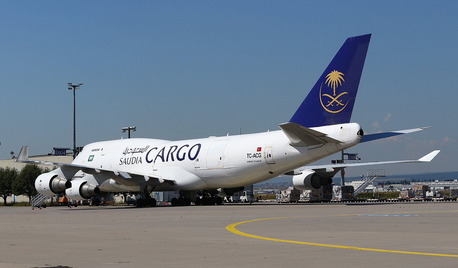 Saudia Cargo 747-400 at Frankfurt Airport